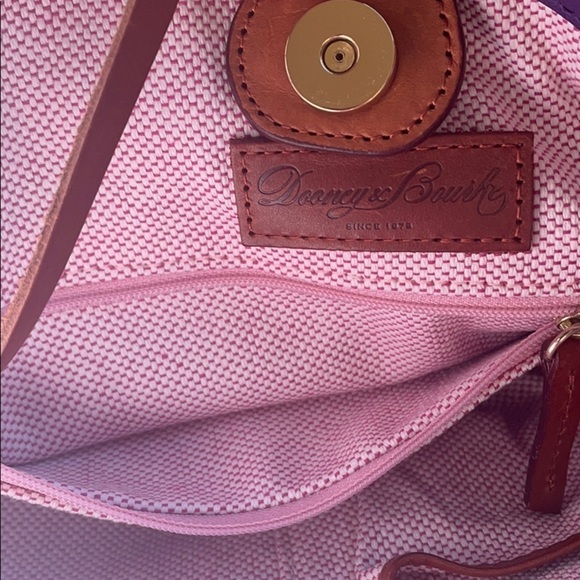 New Dooney & Bourke Purple Leather Tote Purse - Picture 6 of 11